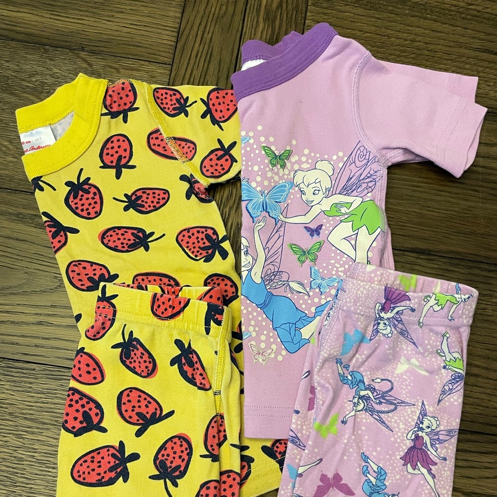Hanna Andersson Shorts Pajama Bundle, Size 90